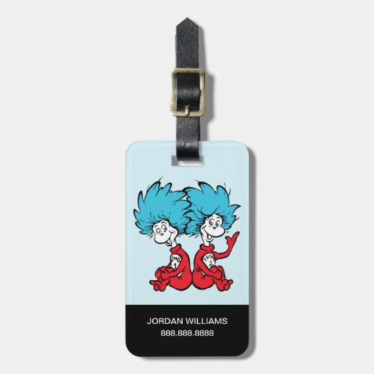 Étiquette À Bagage Chat dans le Casquette Chose Un & Chose Deux (Devant Vertical)