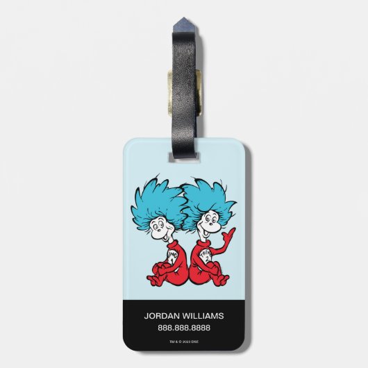 Étiquette À Bagage Chat dans le Casquette Chose Un & Chose Deux (Dos Vertical)