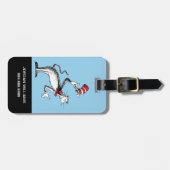 Étiquette À Bagage Chat dans le Casquette prend une chèvre (Devant horizontal)