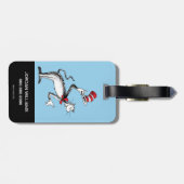 Étiquette À Bagage Chat dans le Casquette prend une chèvre (Dos horizontal)