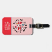 Étiquette À Bagage Chat dans le Casquette | Regarde-Moi ! Regarde-Moi (Devant horizontal)