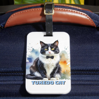 Étiquette À Bagage Chat Dapper Tuxedo