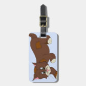 Étiquette À Bagage Chat de dessin sournois (Devant Vertical)