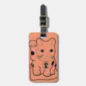 Étiquette À Bagage "Chat de fortune " (Devant Vertical)