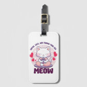 Étiquette À Bagage Chat de méditation - Chat kawaii (Devant Vertical)