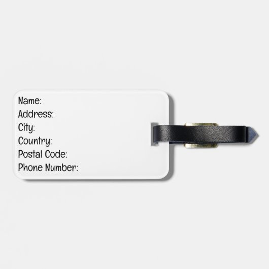 Étiquette À Bagage Chat de Mondrian (Dos horizontal)