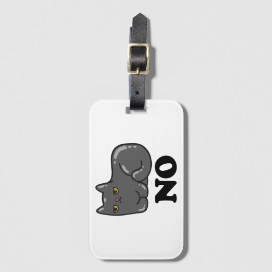 Étiquette À Bagage Chat de Sarcasme (Devant Vertical)