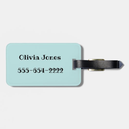 Étiquette À Bagage Chat de sirène Customisé (Dos horizontal)