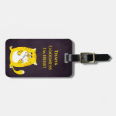 Étiquette À Bagage Chat drôle (Devant horizontal)