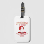 Étiquette À Bagage Chat drôle le plus susceptible d'inventer une nouv (Devant Vertical)