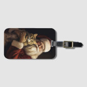 Étiquette À Bagage Chat du Bengale avec Noël du Père Noël (Devant Horizontal)