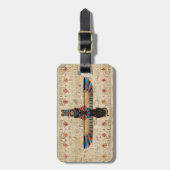 Étiquette À Bagage Chat égyptien - Bastet sur papyrus (Devant Vertical)