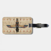 Étiquette À Bagage Chat égyptien - Bastet sur papyrus (Dos horizontal)