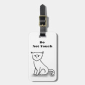 Étiquette À Bagage Chat en colère (Devant Vertical)