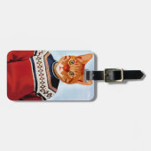 Étiquette À Bagage Chat en pull-over (Devant horizontal)