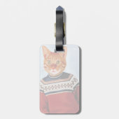 Étiquette À Bagage Chat en pull-over (Dos Vertical)