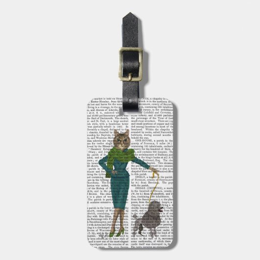 Étiquette À Bagage Chat et caniche (Devant Vertical)