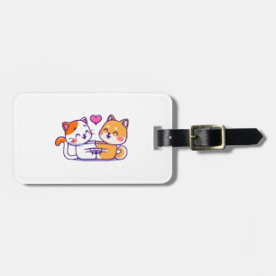 Étiquette À Bagage Chat et Shiba Inu