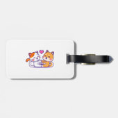 Étiquette À Bagage Chat et Shiba Inu (Dos horizontal)