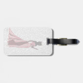 Étiquette À Bagage Chat flamand en rose 2 (Dos horizontal)