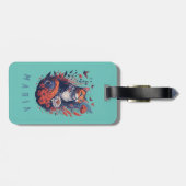 Étiquette À Bagage Chat floral Nice Kitten personnalisé (Dos horizontal)