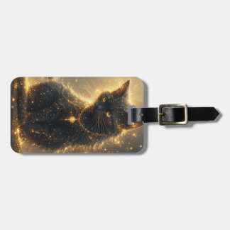 Étiquette À Bagage Chat Magique