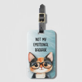 Étiquette À Bagage Chat Mignon Drôle (Devant Vertical)