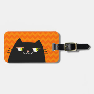 Étiquette À Bagage Chat noir