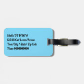 Étiquette À Bagage chat noir (Dos horizontal)