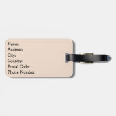 Étiquette À Bagage Chat noir mignon dans le style Mid Century (Dos horizontal)