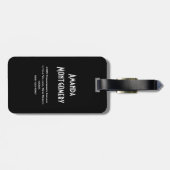 Étiquette À Bagage Chat noir par une Pleine lune magique (Dos horizontal)