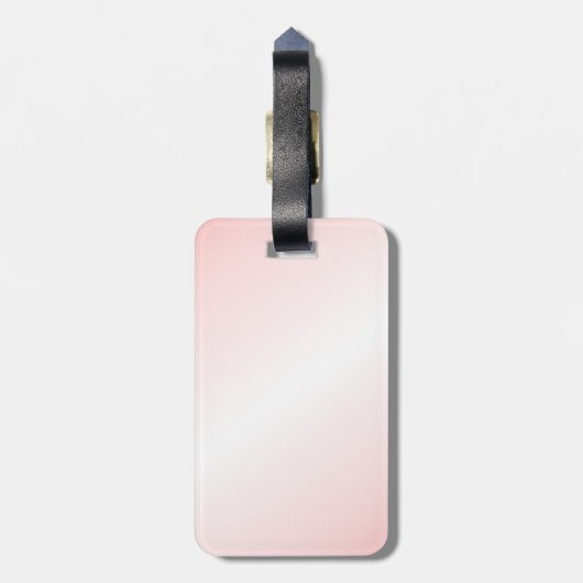 Étiquette À Bagage Chat noir Sly rose (Dos Vertical)