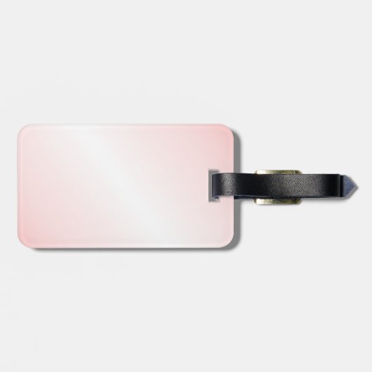Étiquette À Bagage Chat noir Sly rose (Dos horizontal)