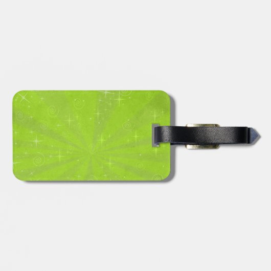 Étiquette À Bagage Chat orange mignon avec l'étoile (Dos horizontal)