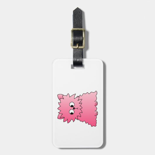 Étiquette À Bagage Chat persan rose (Devant Vertical)