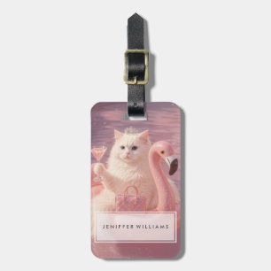 Étiquette À Bagage Chat Princesse Luxe sur Flotteur de Piscine Flaman