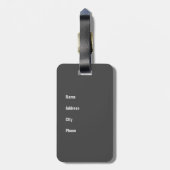 Étiquette À Bagage Chat protégeant votre sac ; -) (Dos Vertical)