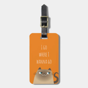 Étiquette À Bagage Chat Siamois Kawaii Drôle
