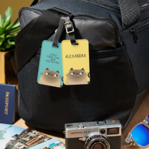 Étiquette À Bagage Chat siamois mignon
