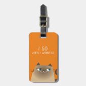 Étiquette À Bagage Chat siamois orange (Devant Vertical)