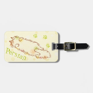 Étiquette À Bagage Chat somnolent pelucheux