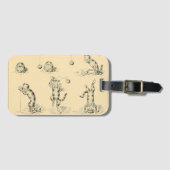 Étiquette À Bagage Chat vintage Funny (Devant Horizontal)