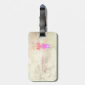 Étiquette À Bagage Chat Whimsical Cool moderne, Bokeh - Personnalisé (Dos Vertical)