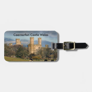 Étiquette À Bagage Château de Caernarfon au Pays de Galles.