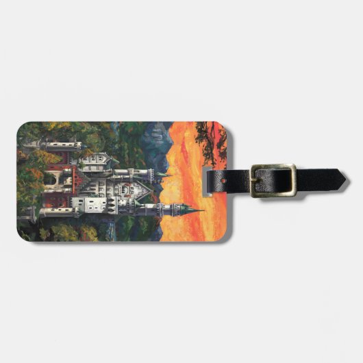 Étiquette À Bagage Château Schloss Neuschwanstein (Devant horizontal)