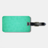 Étiquette À Bagage Château vert turquoise (Dos horizontal)