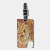 Étiquette À Bagage Chaton dans la neige (Devant Vertical)