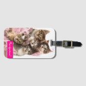 Étiquette À Bagage Chatons à Tutus (Devant Horizontal)