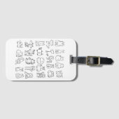 Étiquette À Bagage Chats Chatons Et Doodles De Chat (Devant Horizontal)