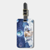 Étiquette À Bagage Chats dans le nuage (Devant Vertical)